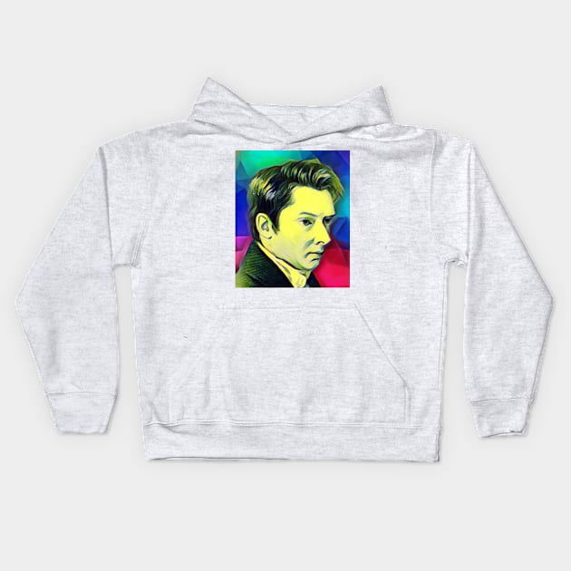 William Hazlitt Colourful Portrait | William Hazlitt Artwork 7 Kids Hoodie by JustLit